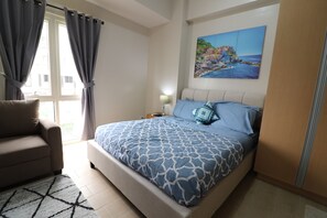 1 間睡房、熨斗/熨衫板、Wi-Fi、床單