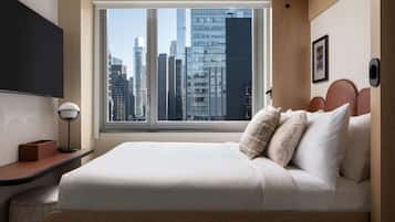 Flex Room with Queen Wall Bed, City View | Hypo-allergenic bedding, in-room safe, laptop workspace