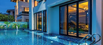 Indochine‑Style Private Pool Villa Full Bay View |5 BR | Karaoke • Billiards