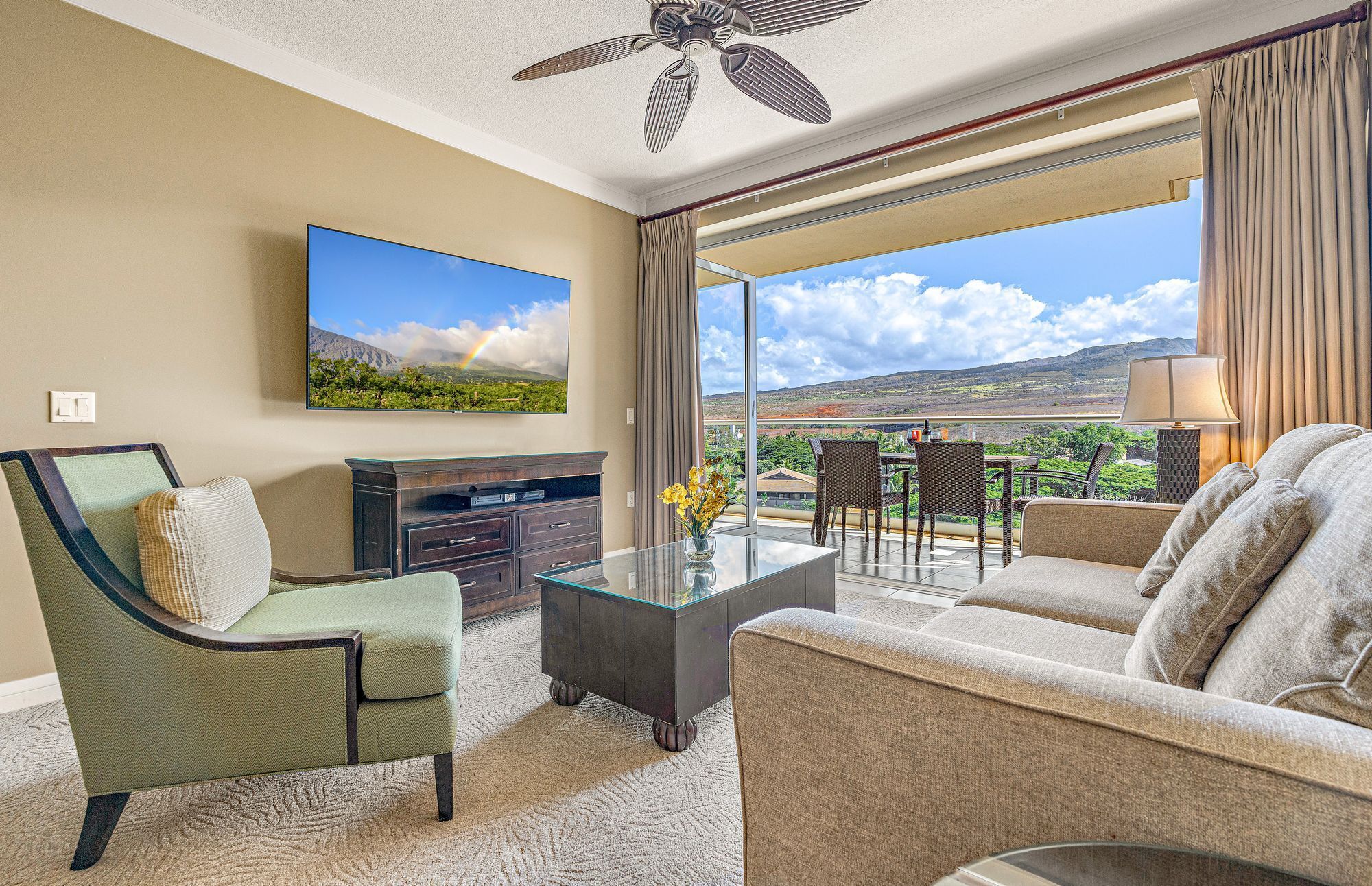 TV, DVD player, stereo