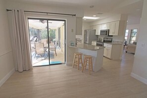 Fridge, microwave, oven, stovetop - Canal-Side: Pool Home in Rotonda West #61 (Rotonda West)