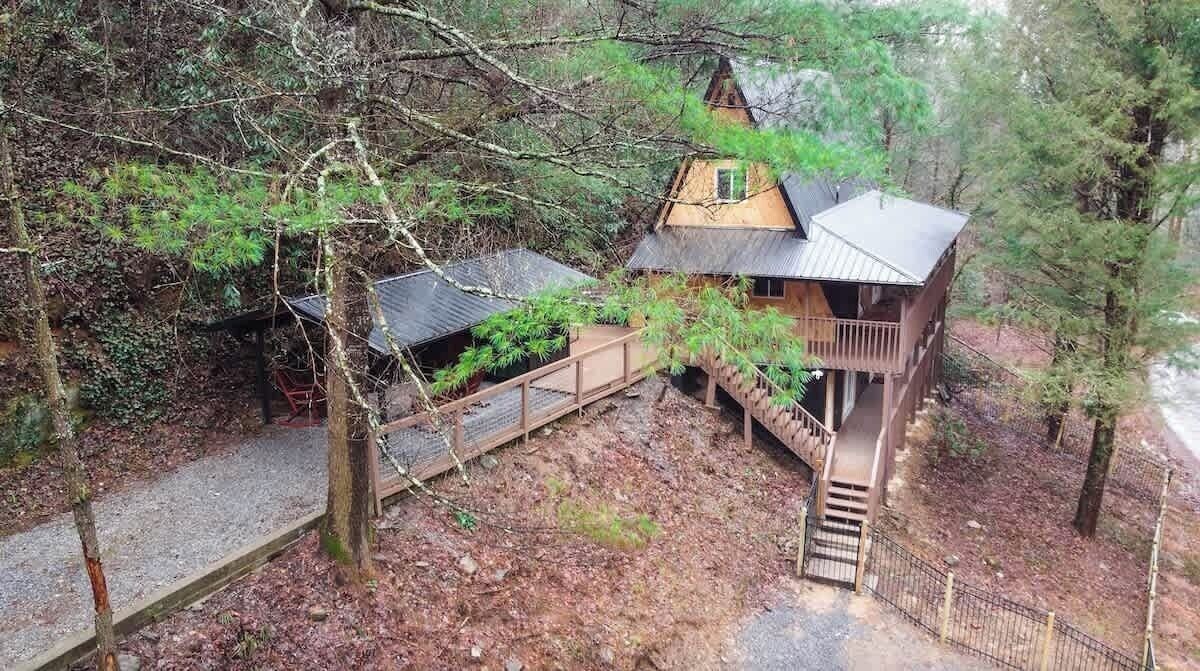 Photo 51 of Charming A-Frame | Fenced Yard & Wraparound Deck