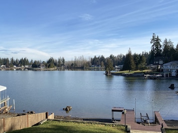 Direct lake access in the backyard.