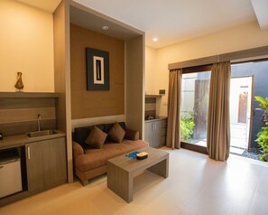 华丽别墅, 1 间卧室, 私人游泳池 | 起居区