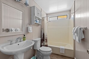 Hair dryer, towels