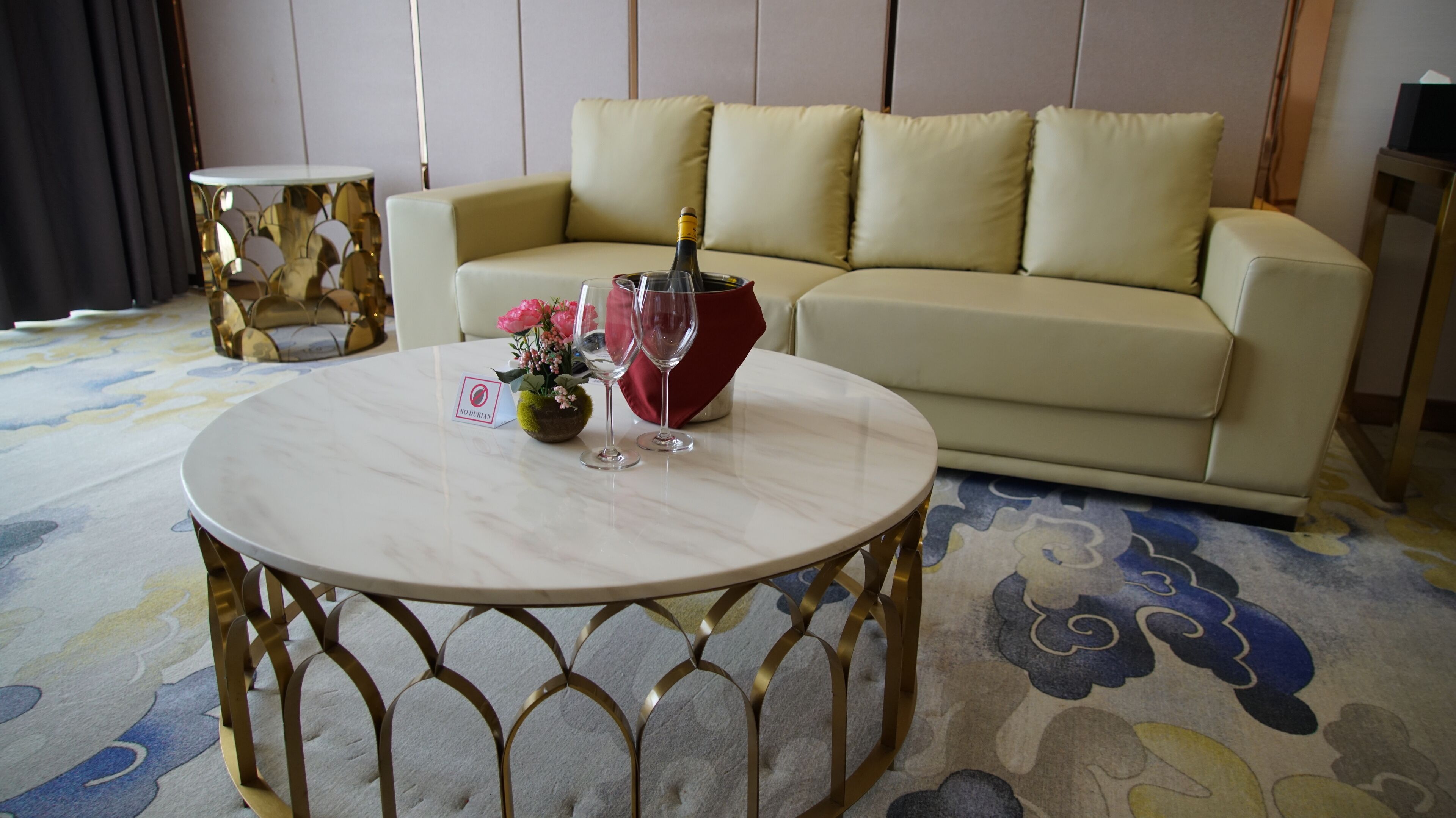 executive suite river view | living area | 40-inch tv with cable channels