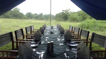 Außenbereich für Bankette