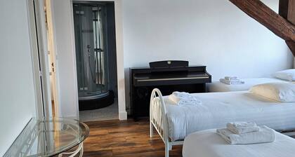 Exceptional house with 2 large gardens near center of Nantes. 31 people max.