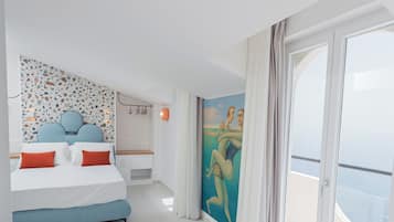 Junior-Suite, Balkon, Meerblick | 1 Schlafzimmer, hochwertige Bettwaren, Zimmersafe