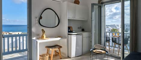 Appartement Deluxe, 1 chambre, vue mer | 1 chambre, literie de qualité supérieure