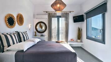 Premium-Zimmer, Meerblick | Hochwertige Bettwaren, Zimmersafe, schallisolierte Zimmer