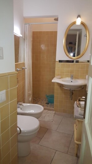 Shower, bidet - Olive tree - Apartments in old farmhouse (Rodi Garganico)