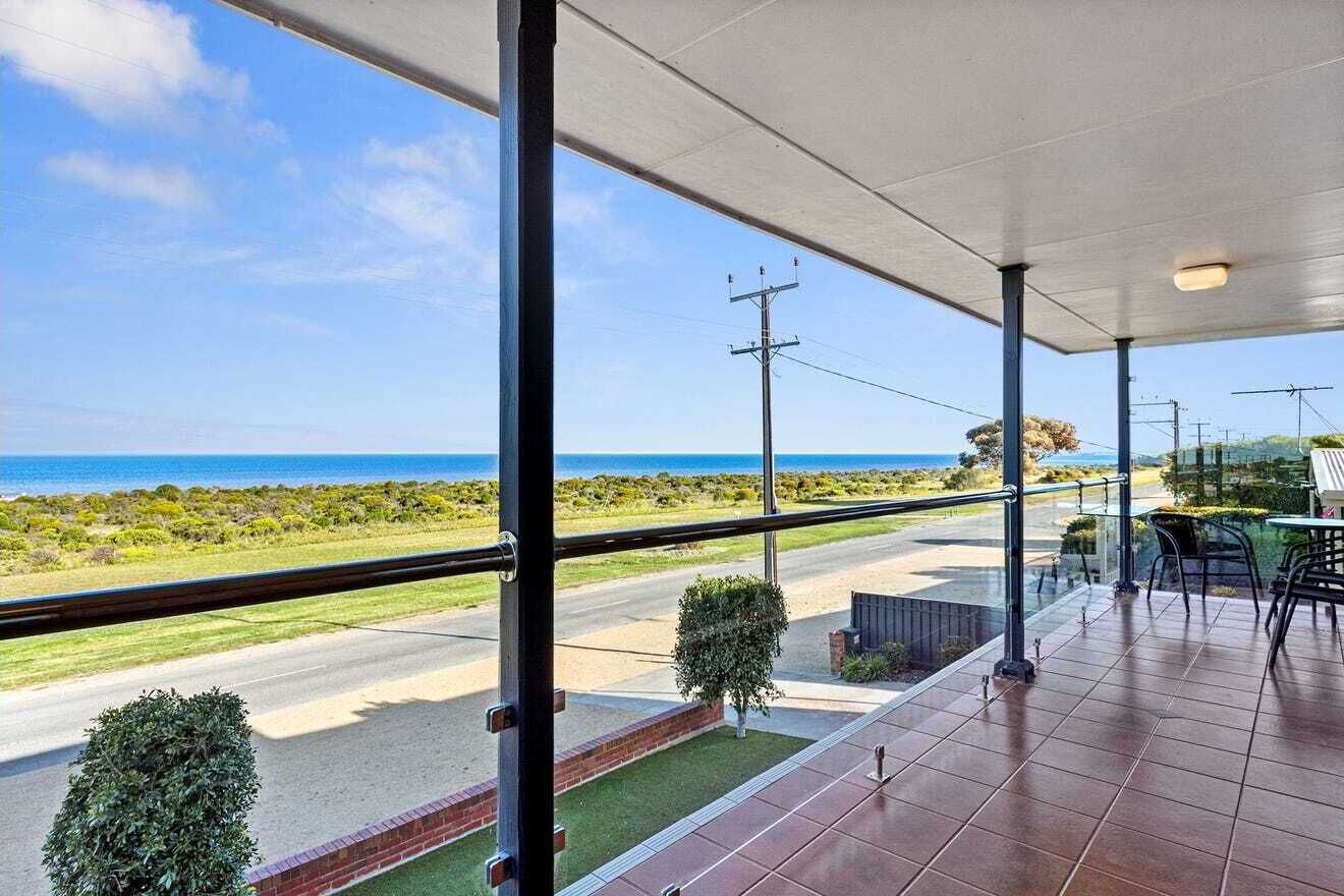 Sea views from the balcony, as far as the eye can see