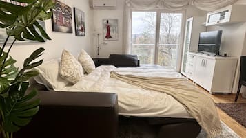 1 sovrum, skrivbord, wi-fi och sängkläder