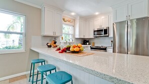 Fridge, microwave, oven, stovetop - A gorgeous private heated pool, with dock on canal a dog friendly paradise! (Holmes Beach)