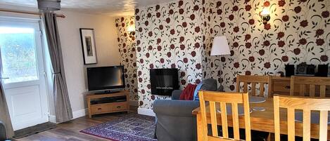 TV, DVD player, stereo