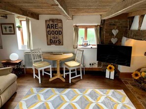 Smart-TV, peis og bøker