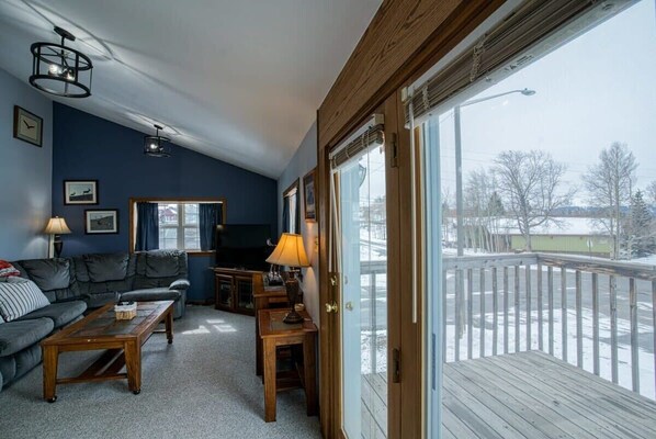 Televisión, libros, oficina