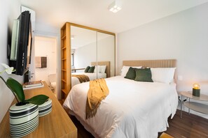 Wi-Fi de cortesia, roupa de cama