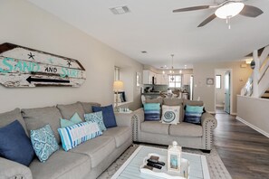 House, Multiple Beds (Barrier Dunes 547  Sand and Surf) | Living area - Barrier Dunes 547 - 19 Sand and Surf (Port St. Joe)