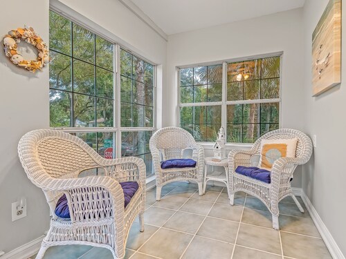 A beautiful house nestled in Saint Marks a block from the water . Quiet and cozy