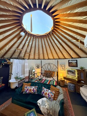 Interior - Glamp in Heated Yurt in Big Bend @ Casa de Marca (Alpine)