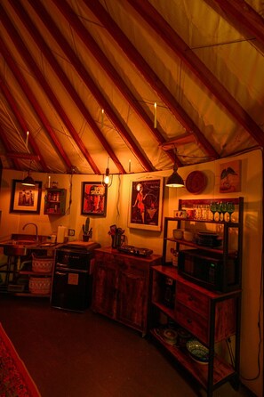 Interior - Glamp in Heated Yurt in Big Bend @ Casa de Marca (Alpine)