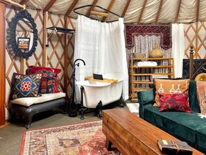 Interior - Glamp in Heated Yurt in Big Bend @ Casa de Marca (Alpine)
