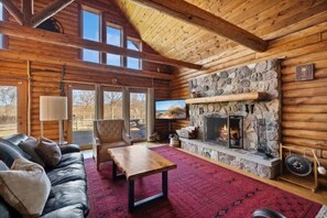 Smart TV, chimenea, videojuegos, reproductor de DVD