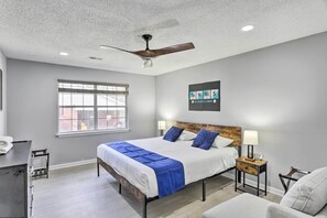 2 bedrooms, iron/ironing board, WiFi, bed sheets