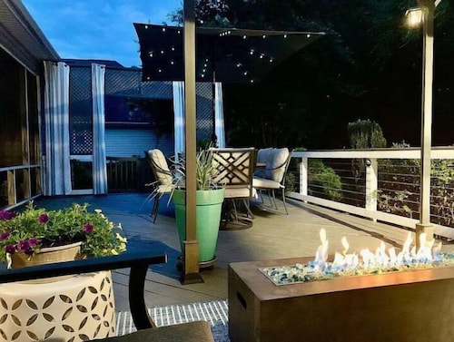 Whimsical 4 bedroom house with a cozy backyard
