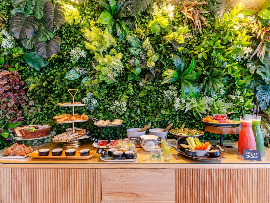 Free daily buffet breakfast