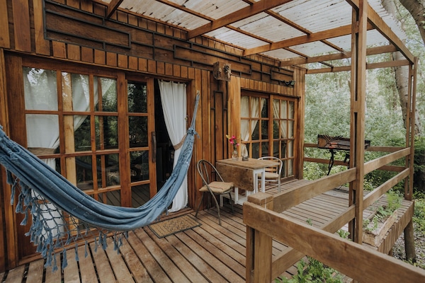 Cabana de disseny, cuina, vistes al jardí | Terrassa o pati