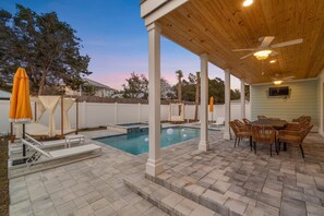 Outdoor pool, a heated pool