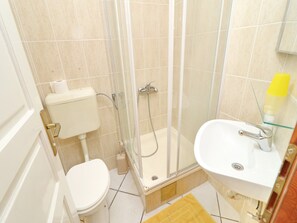 Ducha, secador de pelo y toallas