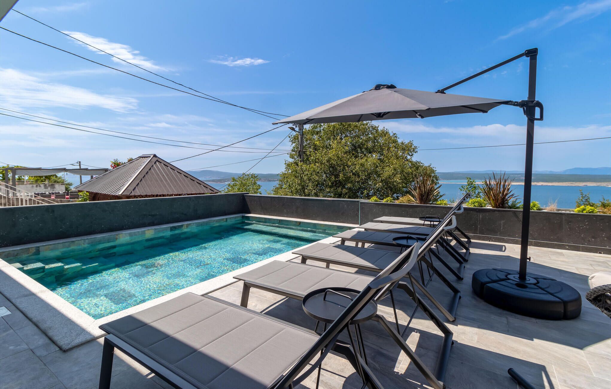 A heated pool