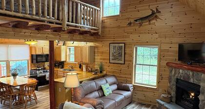 Riverfront Cabin : The Cozy Brown Trout Lodge