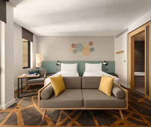 Minibar, in-room safe, desk, laptop workspace - HIIVE by fusion Binh Duong - VSIP 1 (Ho Chi Minh City)