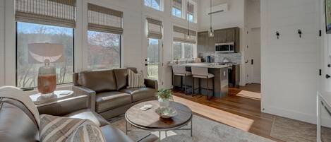 Una televisión, una chimenea