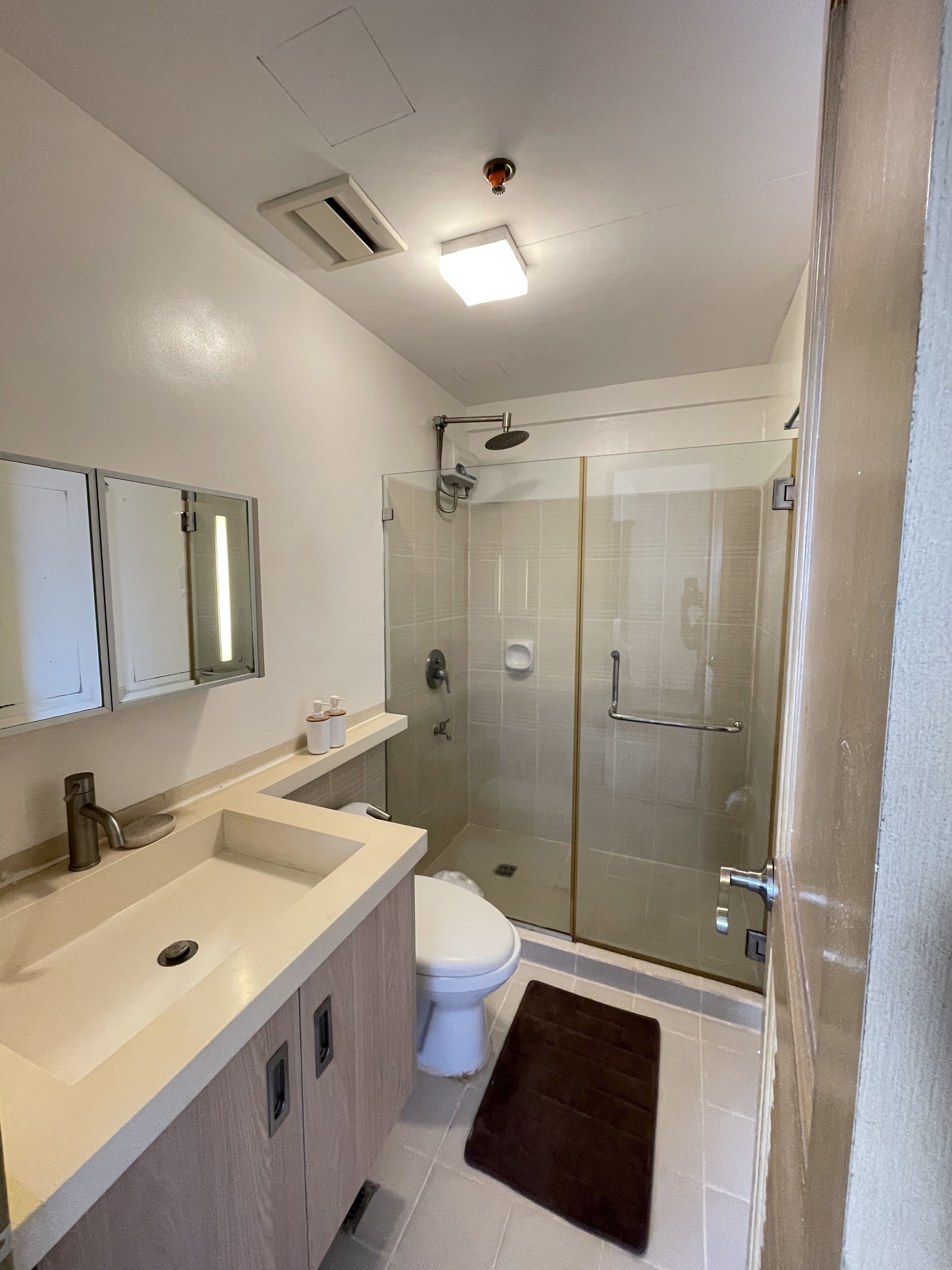 Haartrockner, Bidet, Handtücher, Seife