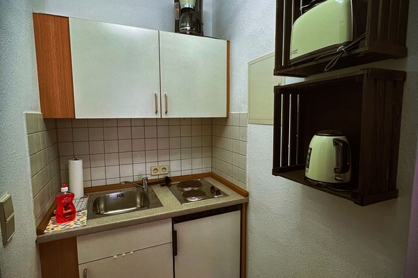 Kamar Double atau Twin Deluks | Dapur pribadi | Lemari es, microwave, ketel listrik, dan pemanggang roti