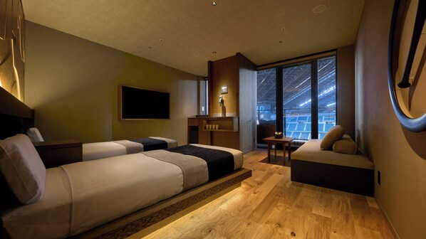 Chambre Quadruple Design, vue parc, dans la tour (Field View Craft) | Literie de qualité supérieure, rideaux occultants, Wi-Fi gratuit