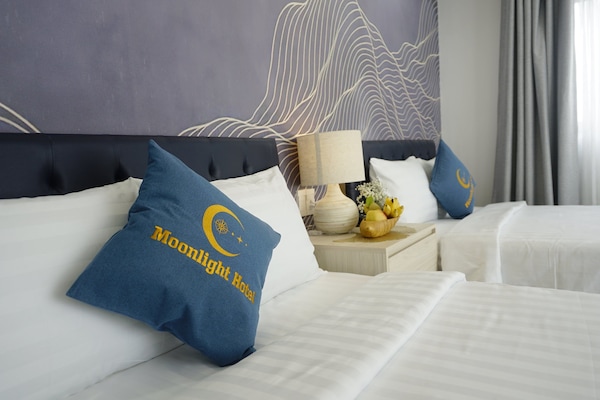 Senior Double Room, 2 Double Beds, City View | Premium bedding, minibar, desk, laptop workspace