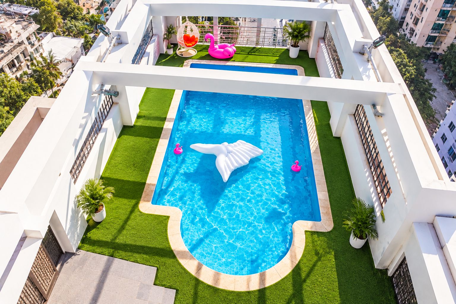 Piscina en la azotea