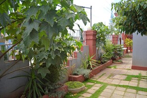 A garden with various plants and a paved walkway. - Montana Resort Naivasha (Naivasha)