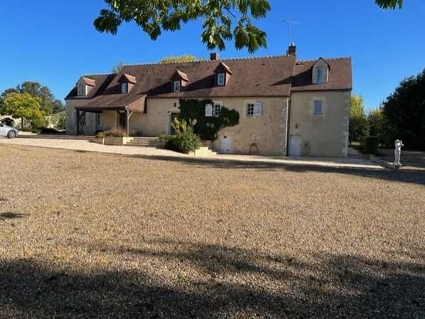 Exterior - Charming Country Retreat with Fireplace, Veranda, and Nearby Lake Chalet (Dehault)