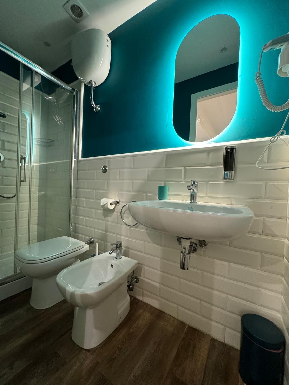 Double Room 5 | Bathroom | Shower, rainfall showerhead, hair dryer, bidet