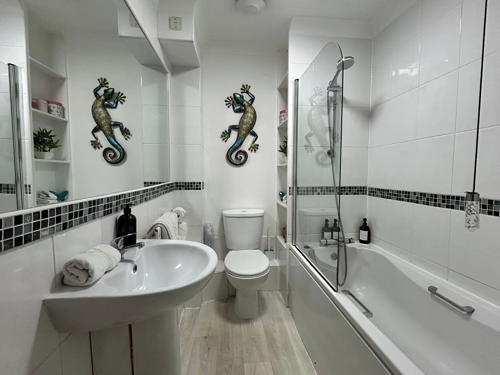 Free toiletries, hair dryer, towels