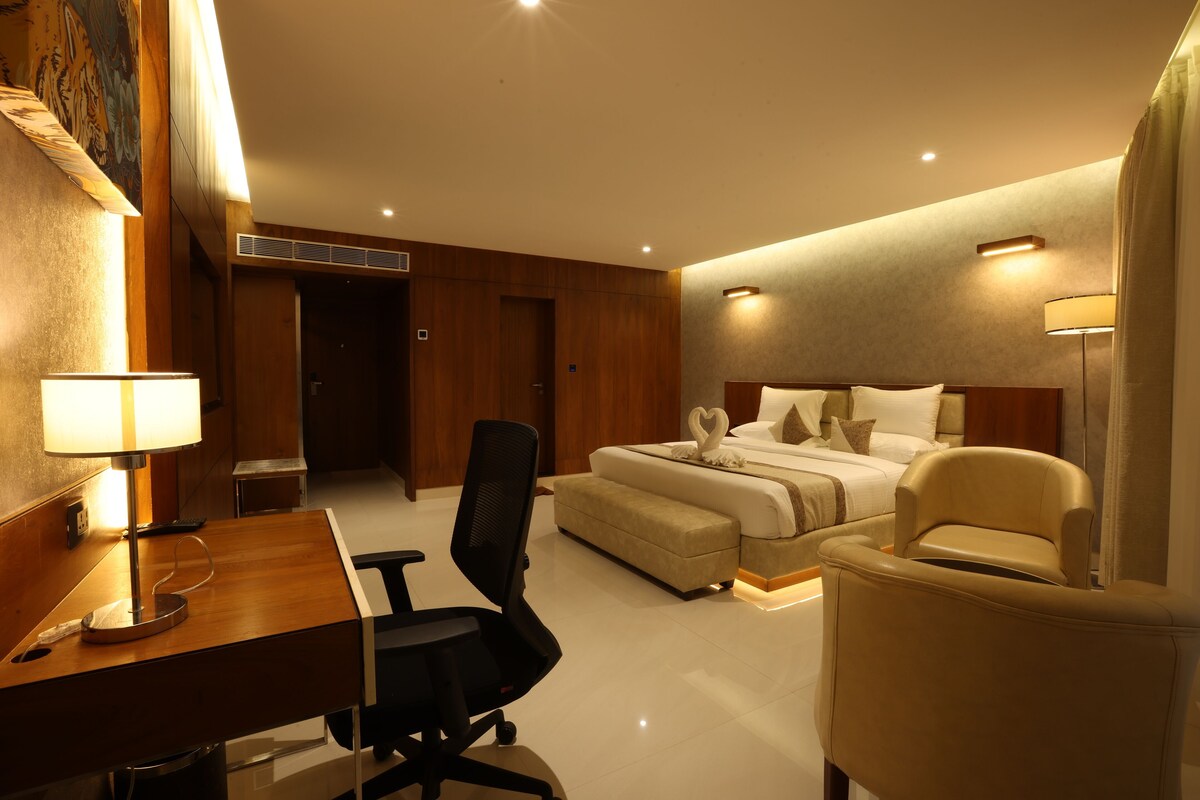 Sábanas de algodón egipcio, ropa de cama de alta calidad y minibar 