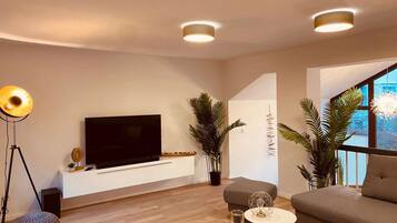 TV, fireplace, stereo